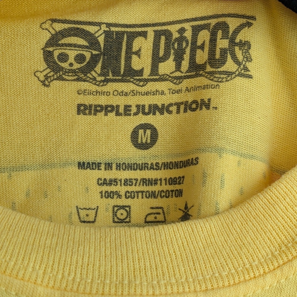 One Piece Monkey D Luffy Anime Short Sleeve Graphic T-Shirt Yellow Medium‎ - Picture 4 of 4